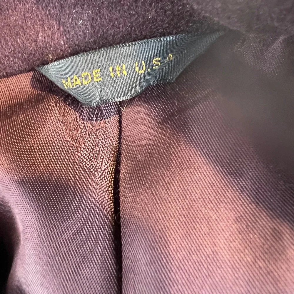 Bobby Jones Mens 44 Reg 100% Cashmere Blazer Burgundy Wine Sport Coat USA Made